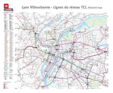 Karte der Verkehrsmittel in Lyon: Verkehrszonen und öffentliche Verkehrsmittel in Lyon