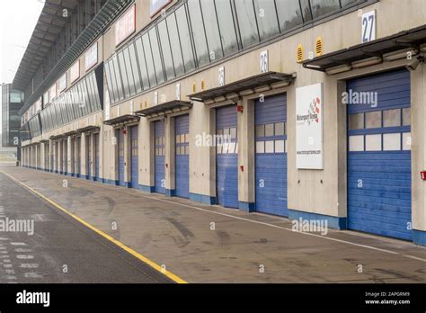 Oschersleben, Germany. 22nd Jan, 2020. The empty pit lane of the ...