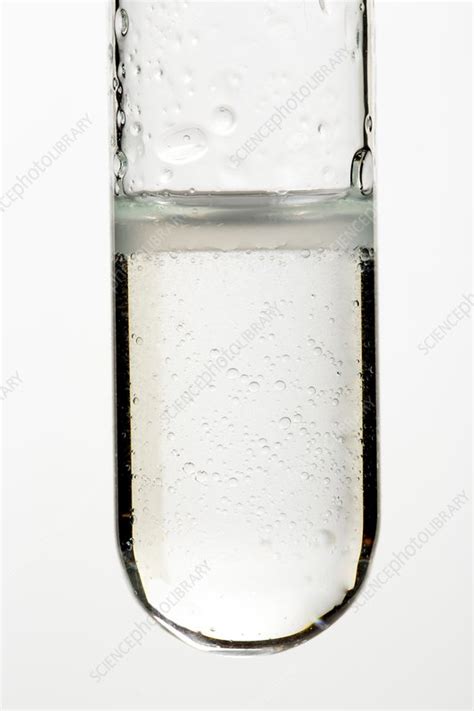 De-colourised bromine water - Stock Image - C029/0948 - Science Photo Library