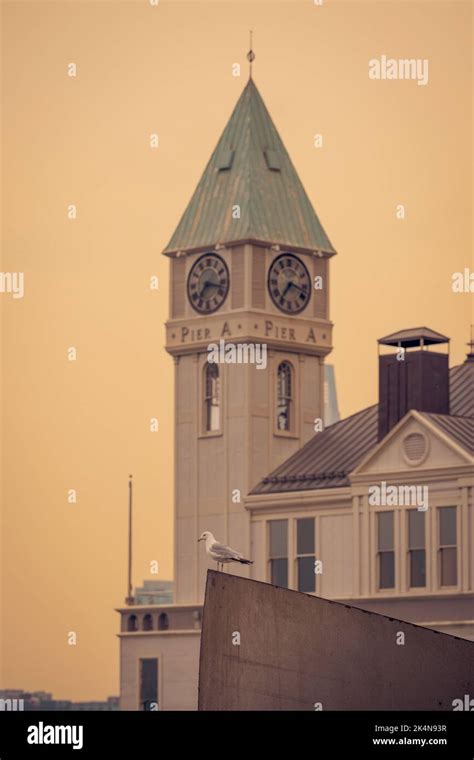 clock tower in the town New York City port Stock Photo - Alamy