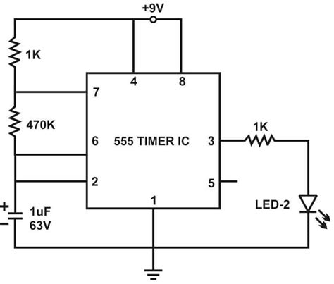Flashing Blinking Strobe Circuit Diagrame