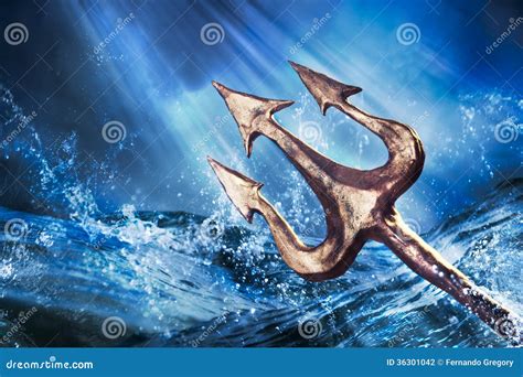 Trident On A Dramatic Background Stock Photography - Image: 36301042