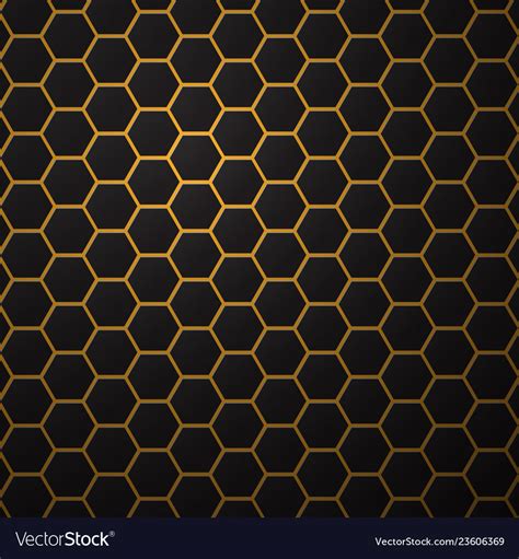 Black background with hexagons Royalty Free Vector Image