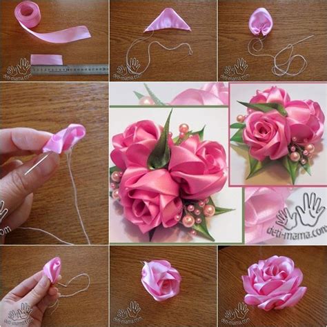 How to diy beautiful satin ribbon rose – Artofit