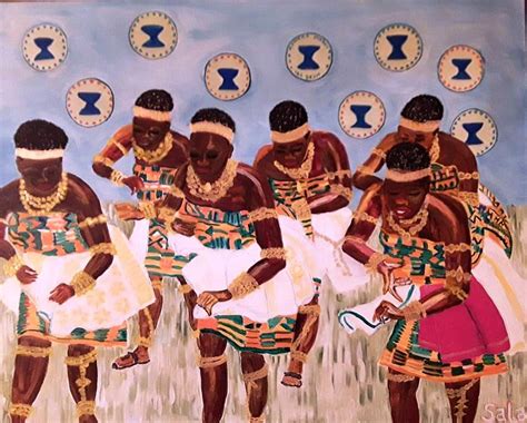 Adowa Dancers Painting by Sala Adenike