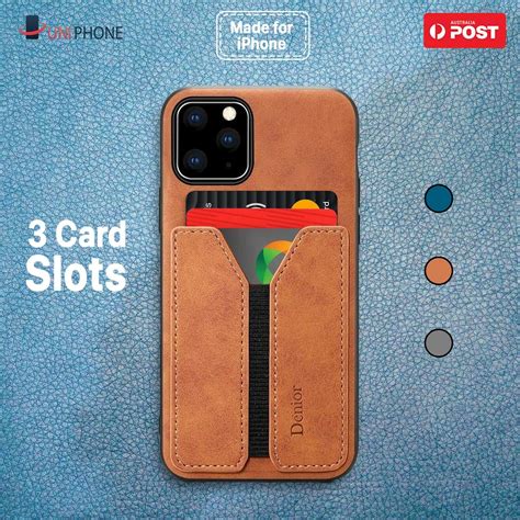 【Elastic Slot】iPhone 11 Pro Max Leather Case Wallet Card Holder ...