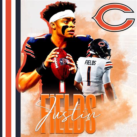 Justin Fields on Behance | Justin fields, Chicago bears, Chicago bears ...