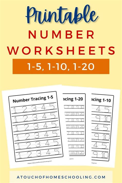 Number Tracing 1-20 PDF - Free Printable Worksheets | Free printable worksheets, Learning ...