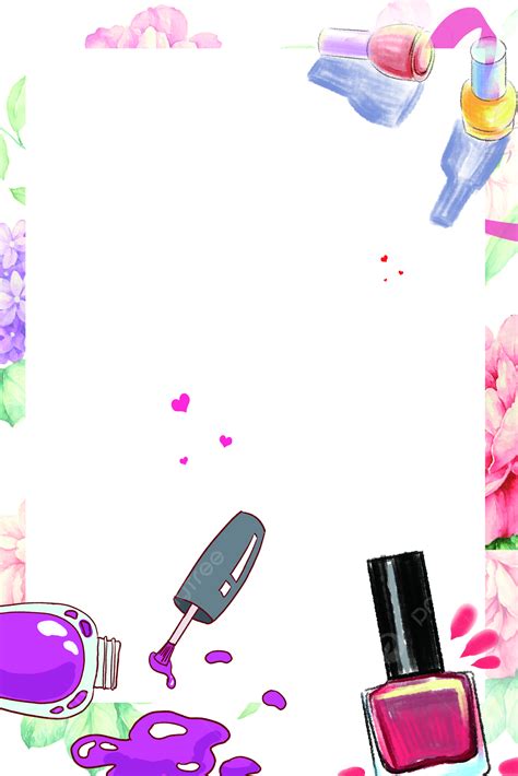 Hand Drawn Illustration Beautiful Nail Art Poster Background Wallpaper Image For Free Download ...