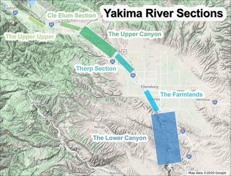 Yakima River Float Map - Alexia Lorraine