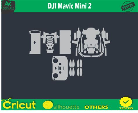 DJI Mavic Mini 2 Skin Template Vector - AK Digital File