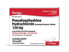 Pseudoephedrine Hydrochloride Extended Release Tablets 120 mg - Padagis