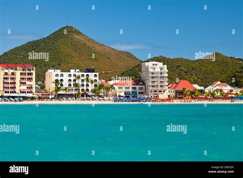 Great Bay Beach in St. Maarten Stock Photo - Alamy