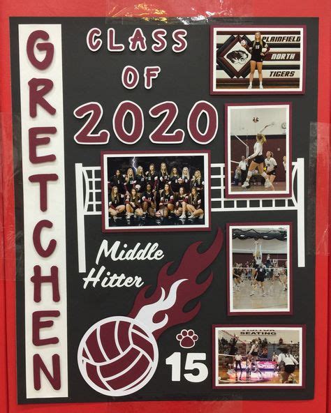 Senior night poster, volleyball, class of 2020