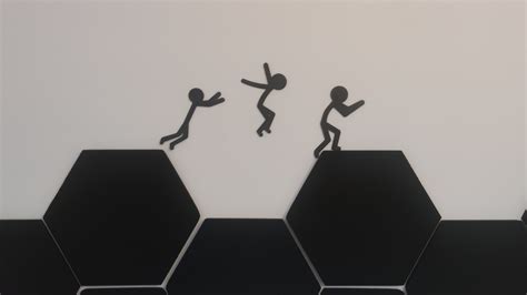 Free STL file Stickman Parkour Wall Decoration Art 🎨・Design to download and 3D print・Cults