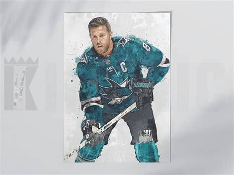 Joe Pavelski San Jose Sharks Poster/canvas Print Watercolor - Etsy