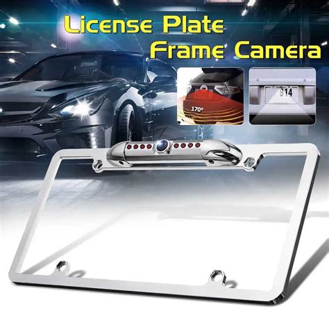 Car Rear View Backup Camera 8 IR Night Vision US License Plate Frame Mount CMOS-in License Plate ...