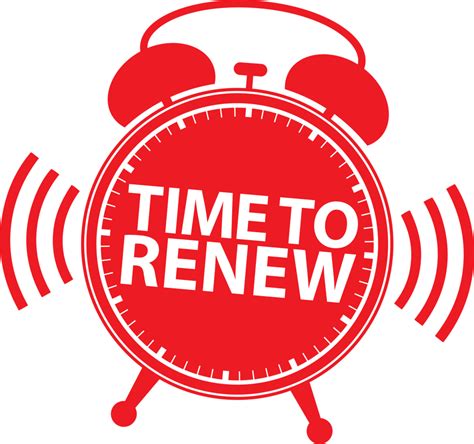 Renew Membership Clip Art Clock