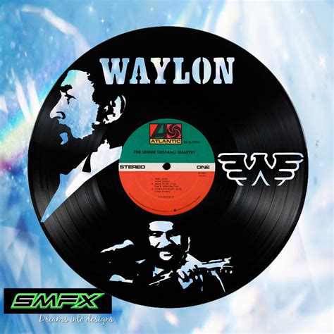 waylon jennings Laser Cut Vinyl Record artist representation or vinyl ...