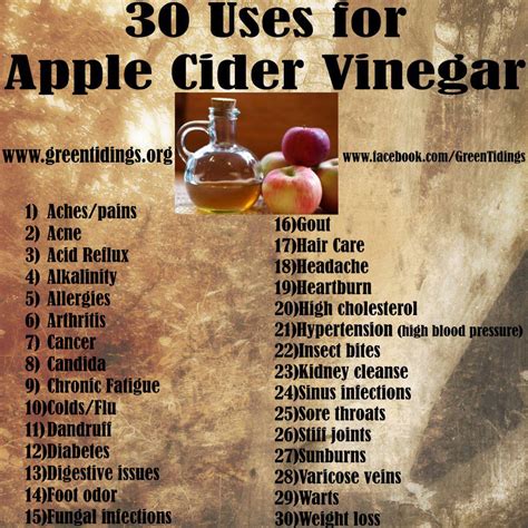 Physical and Spiritual Health: 30 Uses of Apple Cider Vinegar