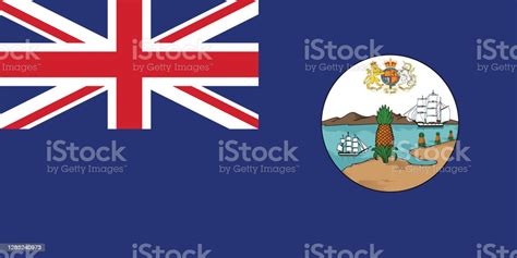 Flag Of Leeward Islands Between 1871 And 1956 Stock Illustration - Download Image Now - Antigua ...