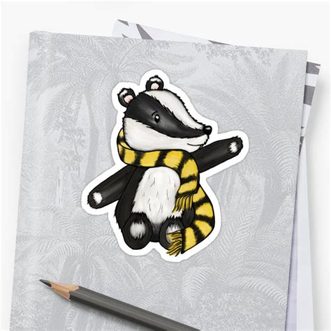 "Badger Mascot" Sticker by sophiedesigns | Redbubble