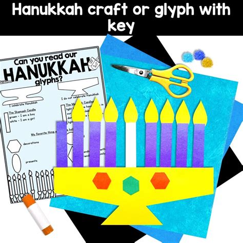 Hanukkah Menorah Craft Printable Template - Etsy