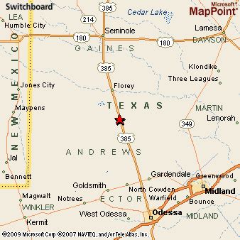 Andrews, Texas Area Map & More