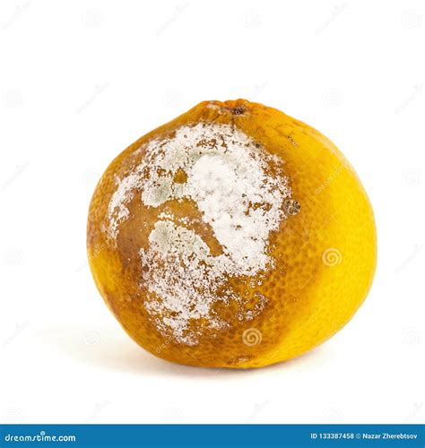 Spoiled Mandarin With A Mold On A White Background. Citrus Fruit Is ...