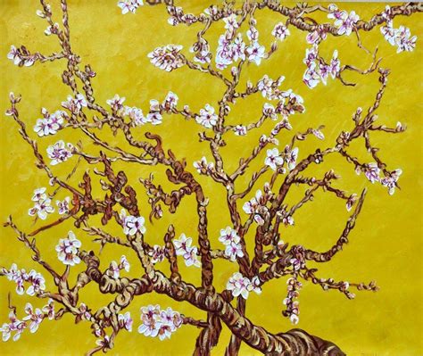 Vincent Van Gogh Branches Of An Almond Tree In Blossom Yellow Painting ...