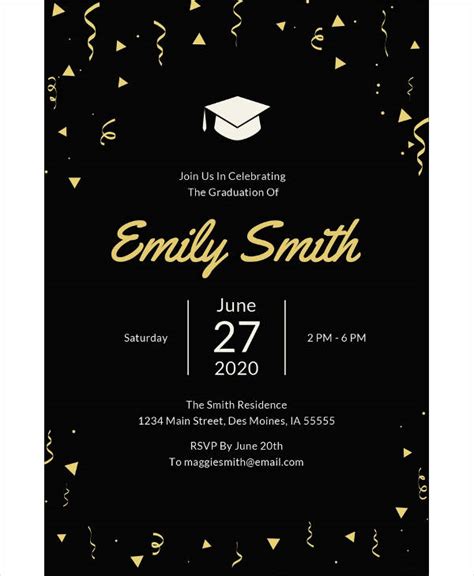 Google Docs Graduation Invitation Template - Printable Word Searches