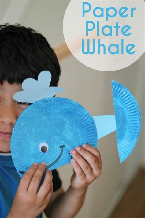 Paper Plate Whale | Artesanato pré-escolar, Kids crafts, Artesanato escolar