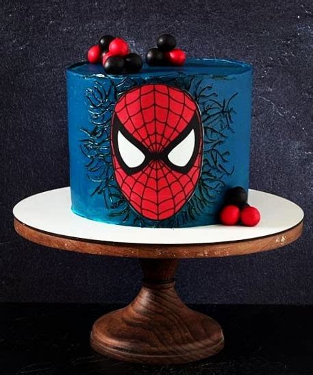 25 Spiderman Birthday Cake Ideas To Thrill Every Child : Navy Blue