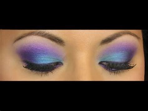 Purple Rain - Bright Turquoise/Purple Look using BH Cosmetics - YouTube