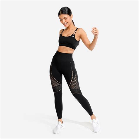 US | Meta Seamless Leggings - Black | Workout Leggings Women | SQUATWOLF