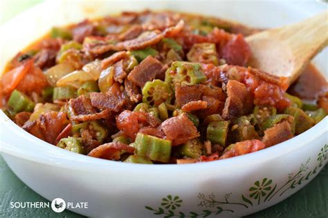 Tomatoes and Okra Recipe with Bacon - Southern Plate