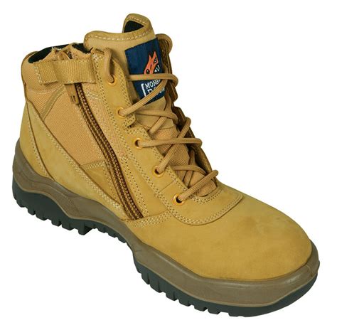 Mongrel Boots 261050 Wheat Zip Side Steel Toe Work Boots Womens - Koolstuff Australia