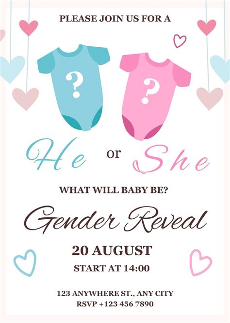 Free Custom Printable Gender Reveal Invitation Templates, 59% OFF