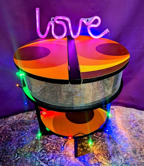 Final Reduction Vintage Retro Disco Coffee Table, Storage, Lamp Table, Mirrorball - Etsy UK