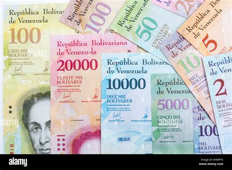 Venezuela Bolivar banknotes - metaphor for Hyperinflation in the Venezuelan economy, where ...