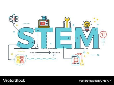 Stem - science technology engineering mathematics Vector Image