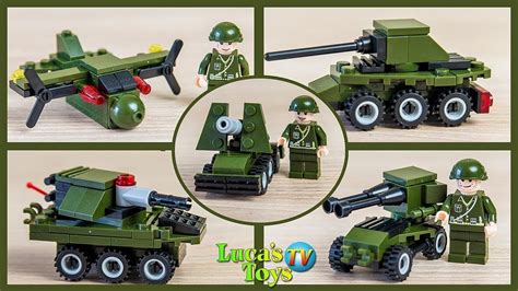 Lego military vehicles (Lego army sets) speed build and review - YouTube