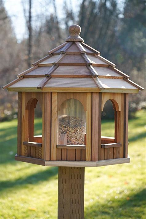 Cedar Bird Feeder Gazebo 20" Dia.X 18" Tall ~ Awesome New Gift Ideas