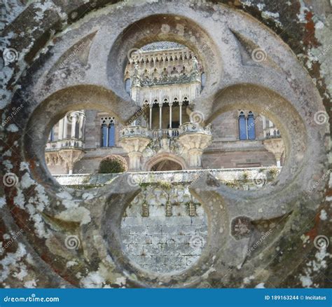 COMILLAS PALACE SEEN from a WINDOWS Stock Photo - Image of palace ...