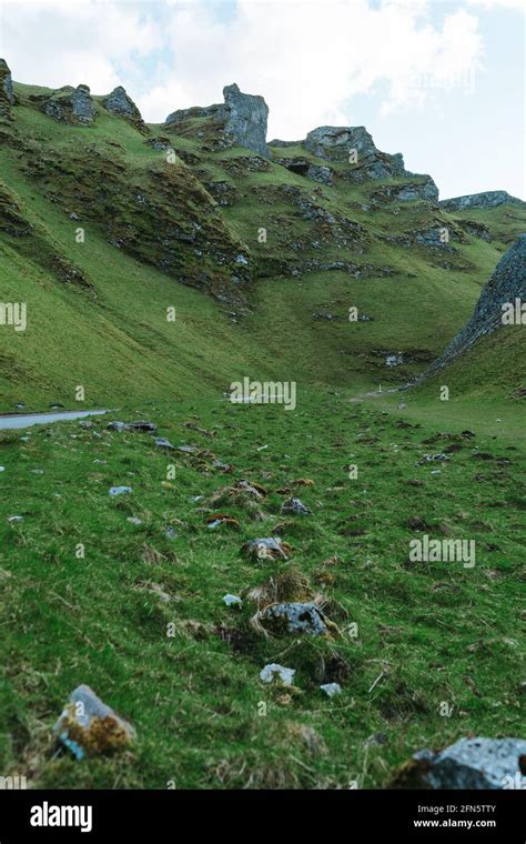 Winnats Pass, Peak District National Park, Derbyshire, England, UK ...