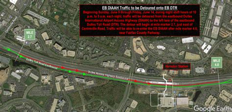 Eastbound Dulles International Airport Access Highway Traffic to be ...