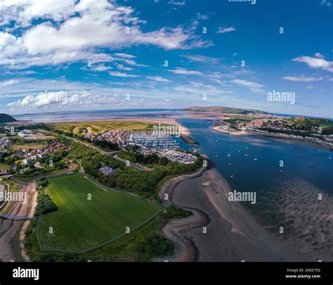 The aerial view of Conwy Quays Marina. Wales, United Kingdom Stock ...