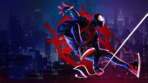 Download Miles Morales Spider Man Movie Spider-Man: Into The Spider-Verse HD Wallpaper by pr0str3et