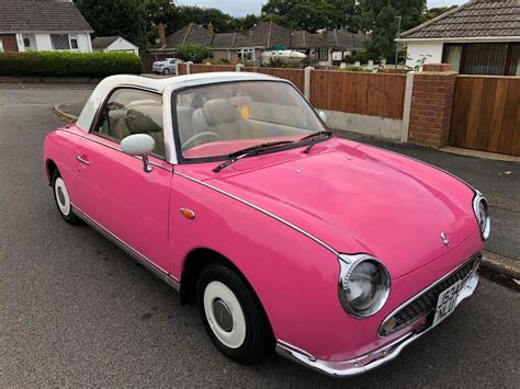 NISSAN FIGARO CONVERTIBLE REAR LITTLE CLASSIC AND VERY RARE IN PINK ONLY 67,000 MILES + NEW ...