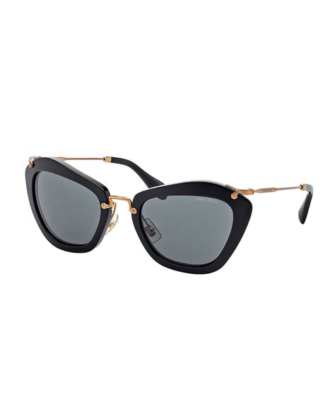 Miu Miu Cat-Eye Acetate Sunglasses | Neiman Marcus